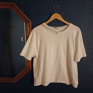 Boyfriend Tee Ripped Punk-T Zara